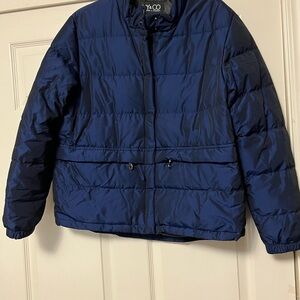 New York & Company Navy Blue Puffer Jacket